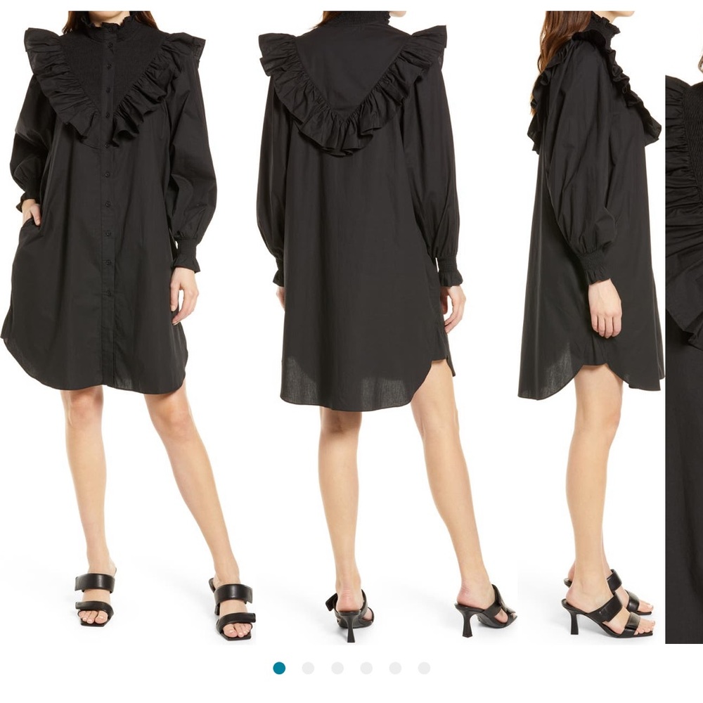 BNWT French Connection Rhodes Ruffle Yoke Shortdress size 10
